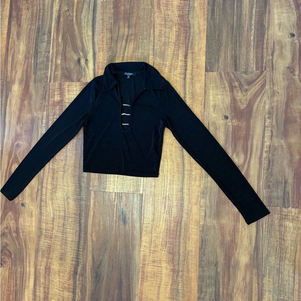 Black Long Sleeve Women's Top